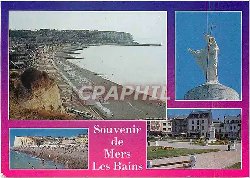 Moderne Karte Souvenir de Mers Les Bains
