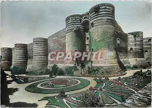Cartes postales moderne Angers M et L Les Remparts du Chateau dont les sont Transformees en Jardin
