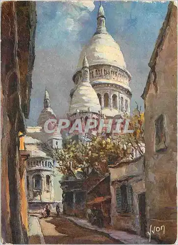 Cartes postales moderne Paris Rue du Chevalier de la Barre et le Sacre Coeur