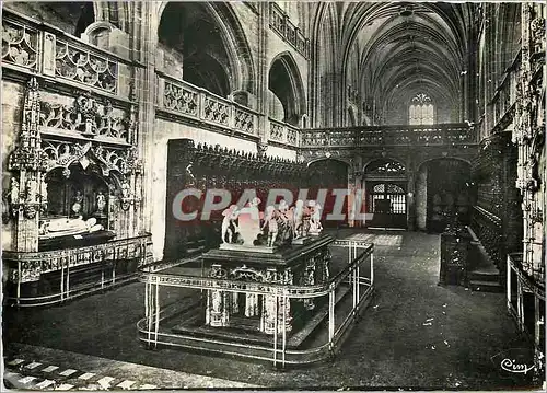 Moderne Karte Eglise de Brou Ain Ensemble du Choeur Les Trois Tombeaux