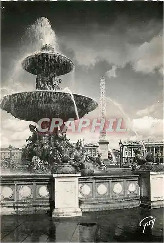Moderne Karte Paris et ses Merveilles Place de la Concorde