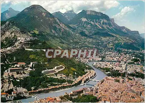 Moderne Karte Grenoble Ville olympique Vue aerienne Le Vieux Grenoble