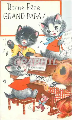 Cartes postales moderne Bonne Fete Grand Papa Chats