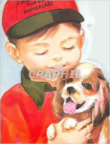 Cartes postales moderne Enfant Chien