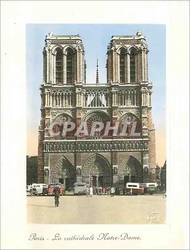 Moderne Karte Paris La Cathedrale Notre Dame