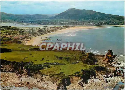 Cartes postales moderne La Cote Basque Hendaye Basses Pyrenees Vue generale au fon le Jaizquibel en Espagne