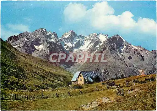 Cartes postales moderne Jardin Alpin au Col du Lautaret Les Pics de Neige du Lautaret Pic Gaspard et Glacier de l'Homme
