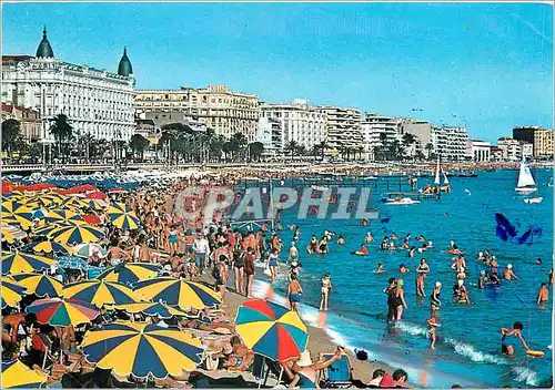 Cartes postales moderne La Cote d'Azur Cannes La Croisette La Plage