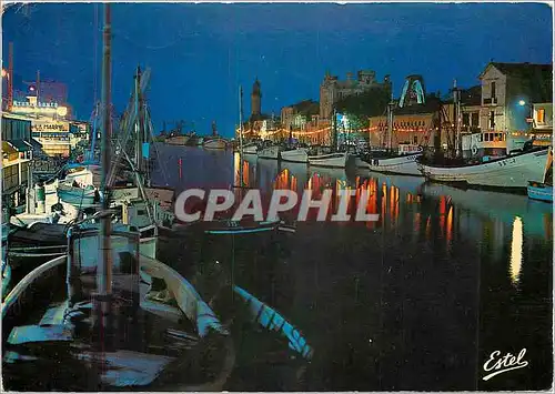 Cartes postales moderne Le Languedoc Le Grau du Roi Gard Le Port vu de nuit