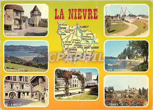 Cartes postales moderne La Nievre Nevers Panneciere Clamecy Cosne Les Settons Lormes St Honore