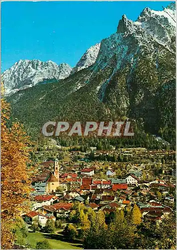 Cartes postales moderne Mittenwald Oberbayem Blick gegen Westi Karwendelspitze