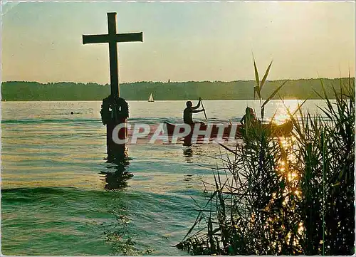 Cartes postales moderne Gedachtniskreuz Konig Ludwig II Schloss Berg