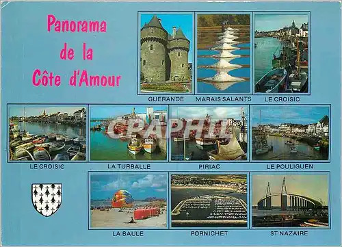 Moderne Karte Panorama de la Cote d'Amour