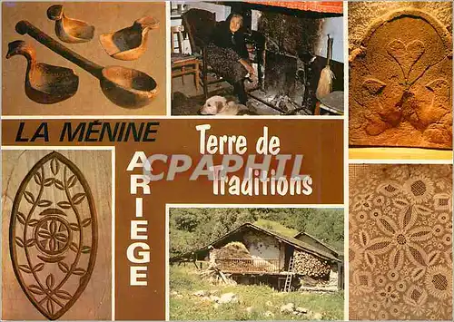 Moderne Karte La Menine Ariege Terre de Traditions