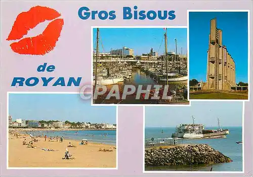 Moderne Karte Gros Bisous de Royan