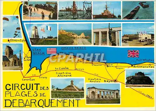 Cartes postales moderne Circuit des Plages de Debarquement Militaria