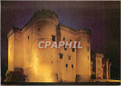 Cartes postales moderne Tarascon Bouches du Rhone Le Chateau du Roy Rene vu de nuit