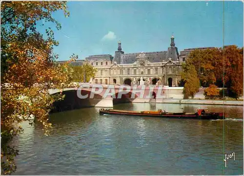 Moderne Karte Paris Le Louvre et le Pont du Carrousel