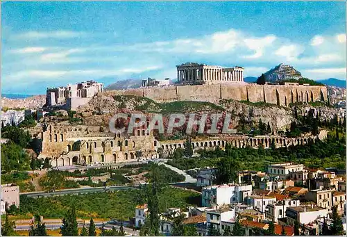 Moderne Karte Athenes Vue generale de l'Acropole prise du Monument de Philopappos