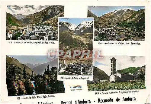 Cartes postales moderne Recuerdo de Andorra