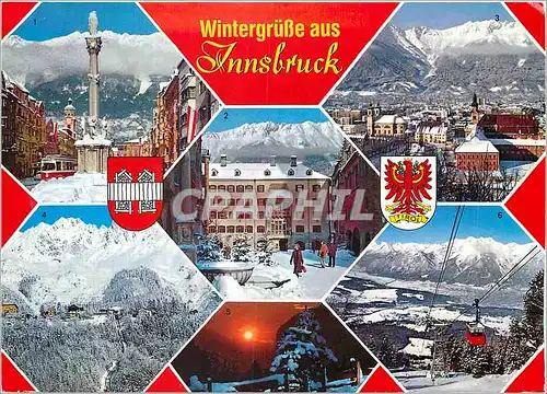 Moderne Karte Wintergrusse aus Innsbruck