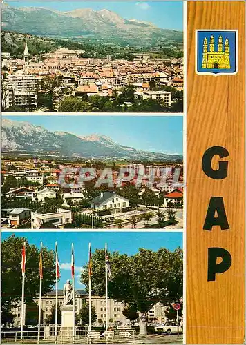 Moderne Karte Les Hautes Alpes Gap Vue generale