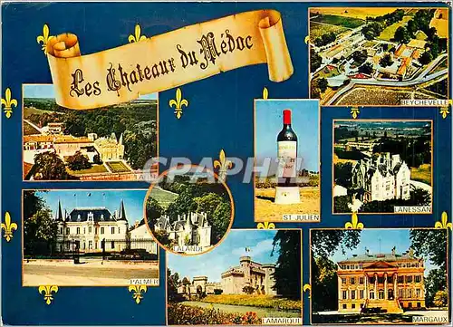 Cartes postales moderne Les Chateaur du Medoc Lafite St Julien Beychevelle Palmer Larmarque Margaux