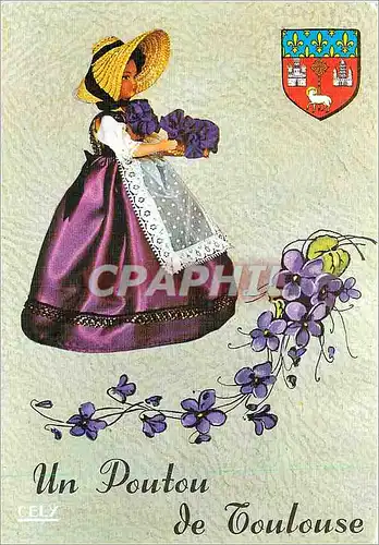 Cartes postales moderne Un Poutou de Toulouse Poupee