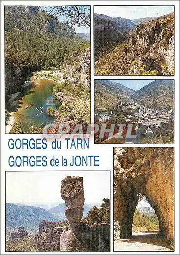 Moderne Karte Gorges du Tarn Gorges de la Jonte