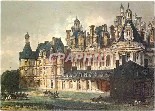 Cartes postales moderne Anjou et Touraine du Temps Jadis Manceuvres militaires devant le chateau de Chambord