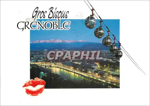Cartes postales moderne Gros Bisous Grenoble