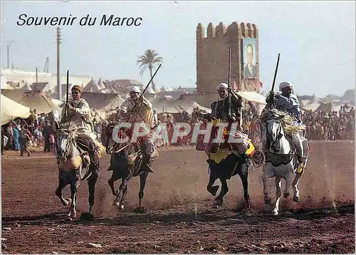 Moderne Karte Souvenir du Maroc