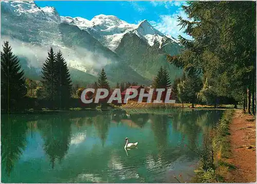 Cartes postales moderne Massif du Mont Blanc Haute Savoie Le Lac des Gaillands et le Mont Blanc