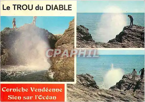 Moderne Karte Le Trou du Diable Corniche Vendeenne Sion sur l'Ocean