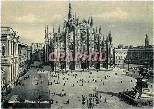 Moderne Karte Milano Piazza Duomo