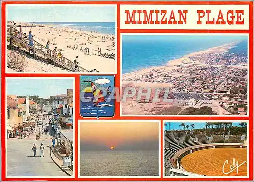 Moderne Karte Mimizan Plage La Plage Vue generale
