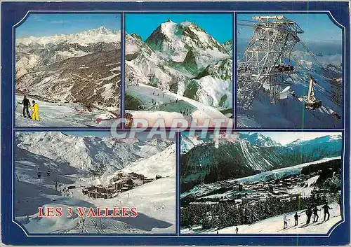 Cartes postales moderne Les 3 Vallees Savoie France Le Plus grand domaine Skiable du Monde