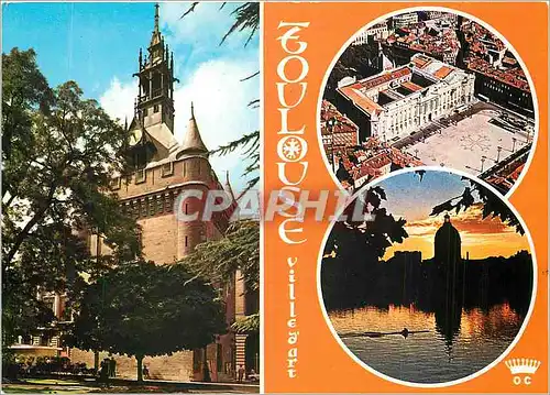 Cartes postales moderne Toulouse Ville d'Art Le Donjon du Capitole la place du Capitole le Dome de la Grave
