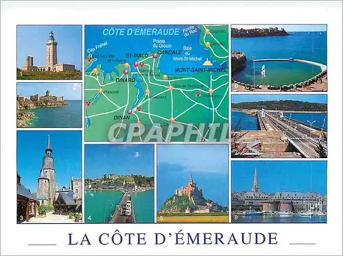 Moderne Karte La Cote d'Emeraude Cap Frehel