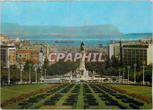 Cartes postales moderne Lisboa (Portugal) vue panoramique de la cite vue du Parc Eduardo VII