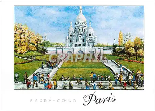 Cartes postales moderne Paris Sacre Coeur