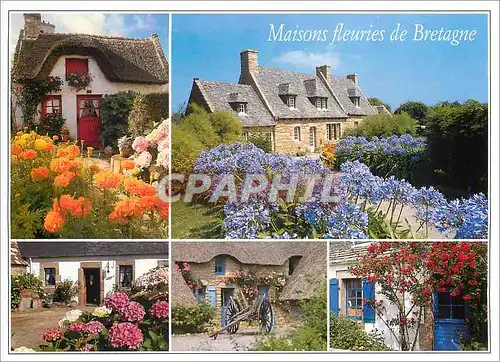 Moderne Karte Maisons Fleuries de Bretagne