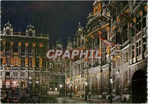 Moderne Karte Bruxelles Un coin de la Grand Place la nuit
