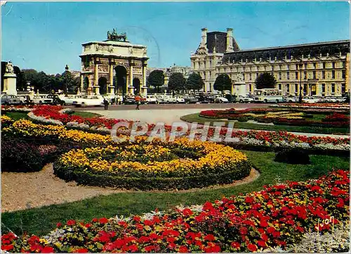 Cartes postales moderne Paris Jardin des Tuilleries et l'Arc de Triomphe du Carrousel