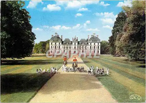 Moderne Karte Cheverny (Loir et cher) Le Chateau Un depart a la Chasse Chiens