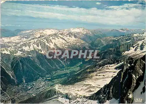 Moderne Karte Chamonix Mont Blanc Telepherique de l'Aiguille du Midi