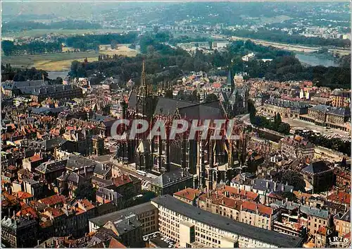 Cartes postales moderne Metz (Lorraine) Vue aerienne sur la cathedrale St Etienne