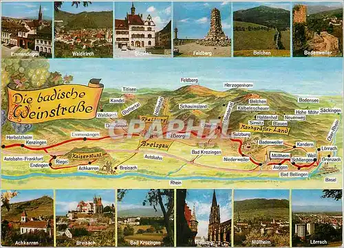 Cartes postales moderne Die Badische Weinstrabe