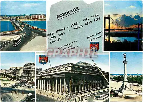 Cartes postales moderne Bordeaux Bien arrive stop