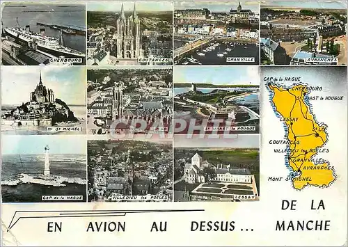 Cartes postales moderne En avion au dessus de la Manche